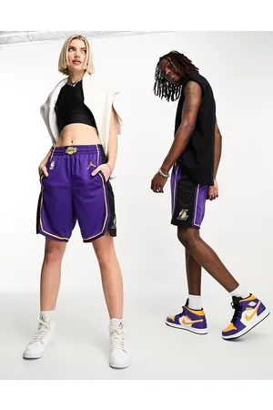 KTZ L.a. Lakers Cotton Blend Shorts in Grey for Men