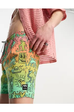 Billabong X Keith Haring bash layback swim shorts in