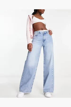 Pull&Bear Wide leg slouch jean in medium