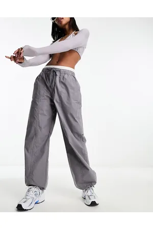 ASOS Parachute cargo trouser with seam detail in washed