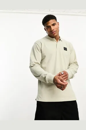 Marshall Artist Siren long sleeve polo in beige