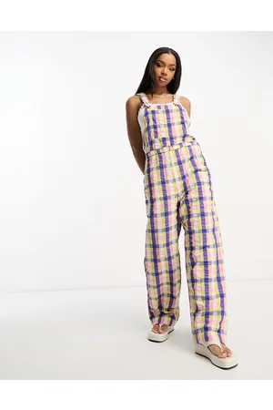AAPE by *A Bathing APE Checkerboard Denim Dungarees