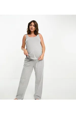 ASOS ASOS DESIGN Maternity mix & match cotton pyjama trouser in marl