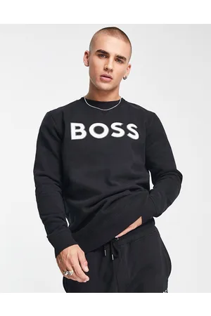 Hugo Boss Men's Weboss Black Sweatshirt with Camo Logo