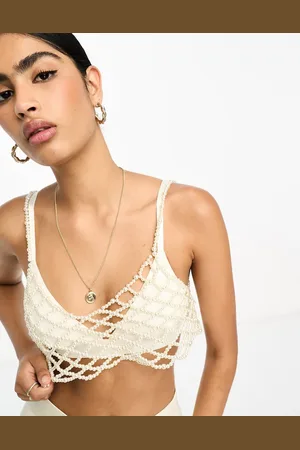 Never Fully Dressed Bridal embellished pearl bralet