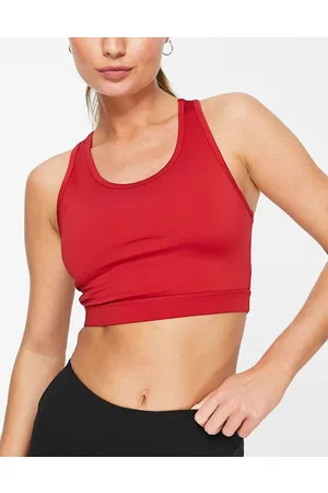 ASOS 4505 Seamless light support sports bra with strap detail in green -  part of a set