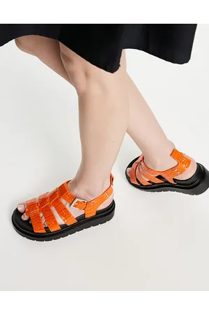 Orange gladiator cheap sandals