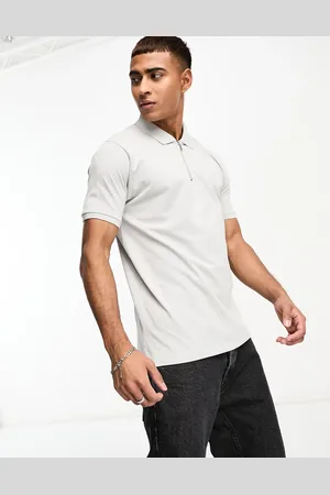 Soul Star Soulstar pique zip polo in light
