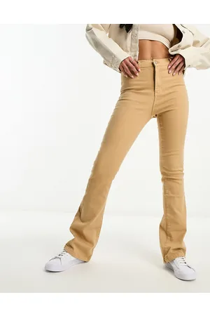 Don't Think Twice DTT Bianca high waisted flare disco jeans in mid