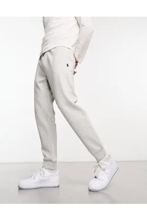Ralph Lauren Icon logo double knit cuffed joggers in marl
