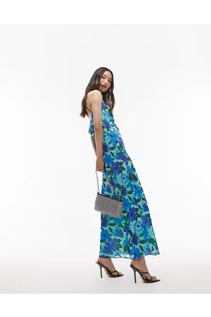 Topshop Cowl neck cami maxi slip dress in floral print