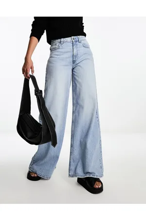 ASOS Soft wide leg jean in mid