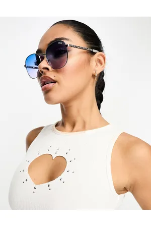 Quay Australia + x Pride Heartbreaker 45mm Heart Sunglasses