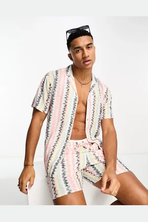 New Look Abstract stripe shirt in light