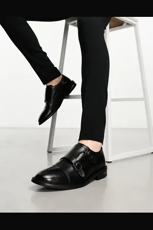 WALK LONDON Oliver monk strap shoes in leather