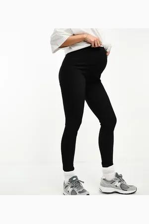 Mama;licious Mamalicious Maternity ribbed textured leggings in
