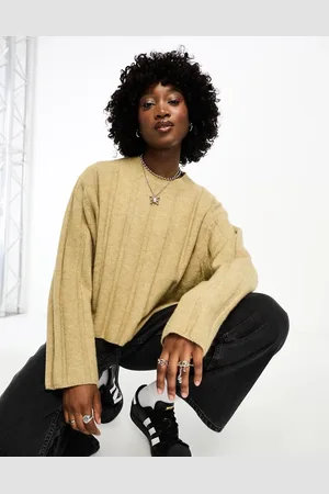 Weekday Fiona chunky knit jumper in oatmeal melange