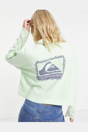 Quiksilver 90s cropped long sleeve t-shirt in