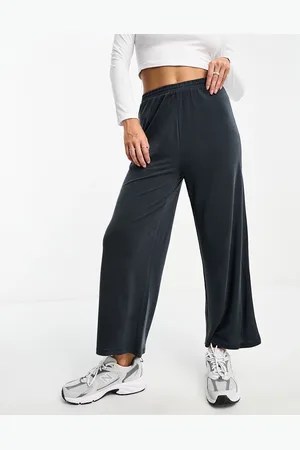 MANGO Elasticated waist slouchy trousers in dark