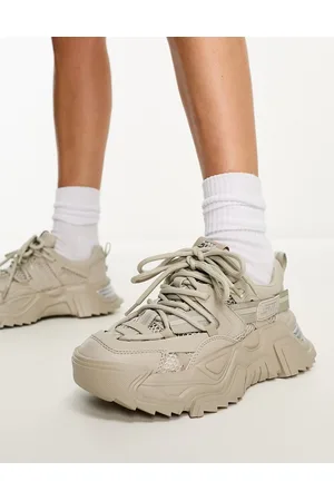 Buy online Women White & Beige Lace-up Sneakers from Sports Shoes & Sneakers  for Women by Styli for ₹689 at 51% off | 2024 Limeroad.com