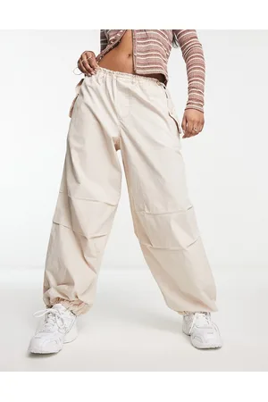 Buy WHITE WIDE LOOSE CARGO PANTS for Women Online in India