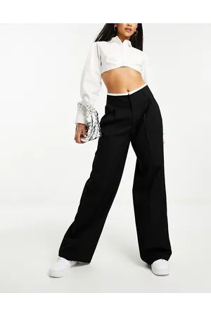Selected Femme tailored wide leg stretch pants in white | ASOS