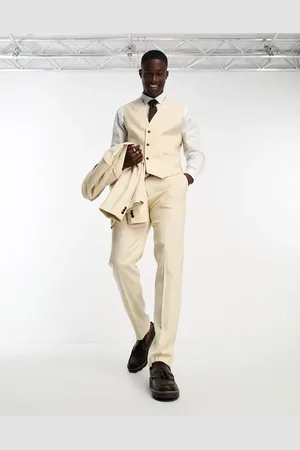 ASOS Slim oxford suit trouser in sand