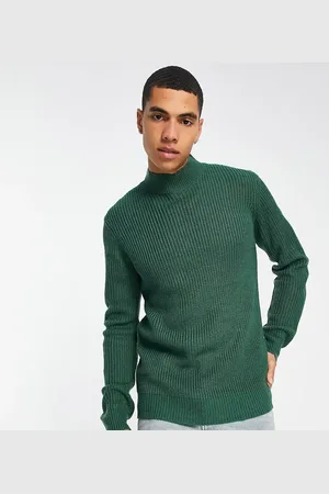 Le Breve Tall ribbed turtle neck jumper in dark