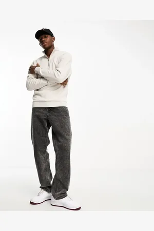 New Look 1/4 zip funnel neck in stone