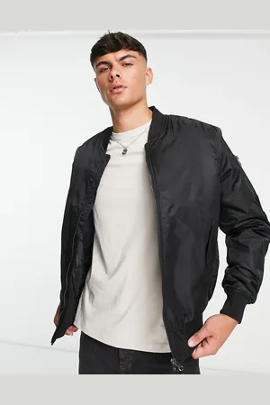 Pull&Bear Padded Bomber Jacket in Purple for Men