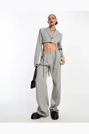 KYÒ The Brand relaxed wide leg tailored trousers co-ord in