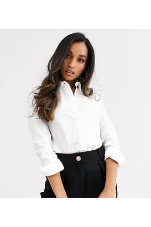 ASOS ASOS DESIGN Petite long sleeve fitted shirt in