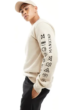 Bolongaro Sleeve print sweatshirt in stone