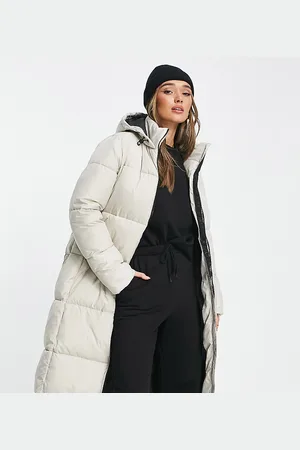 Tala Longline puffer jacket in white