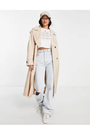 Pimkie Oversized belted trench coat in beige