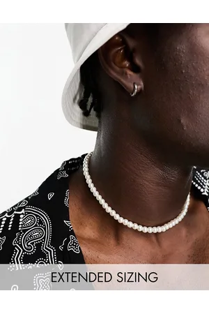 Pearl Necklace Women|men's Pearl Bear Necklace - Fashion Hip-hop Choker  With Imitation Pearls