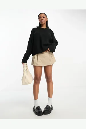 Monki Round neck relaxed knitted sweater in