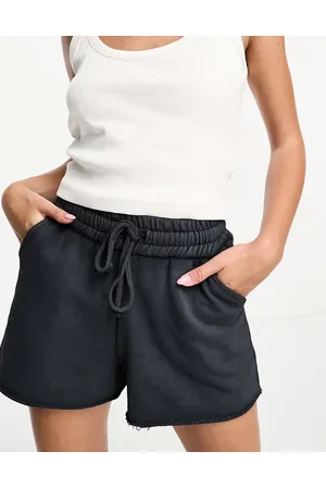 ASOS 4505 Icon seamless rib high waist shorts in black