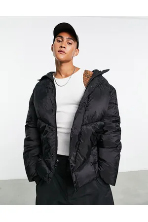 ASOS DESIGN floral puffer jacket with detachable sleeves