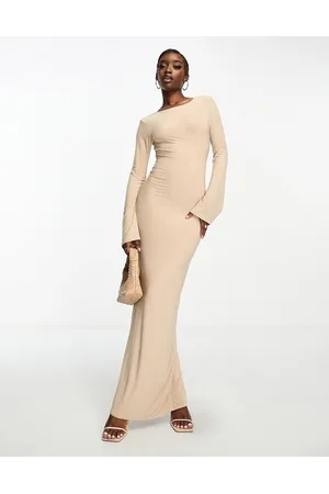 American Print Long Dress Short Sleeve -7002BN-SRP1-W306 – Jostar Online