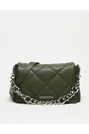 Valentino Bags Ada quilted embossed tote bag with chain strap in black