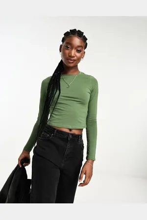 New Look Long sleeve baby tee in khaki