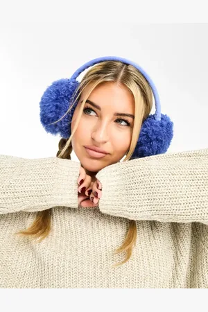 Skinnydip Borg fluffy ear muffs in cobalt