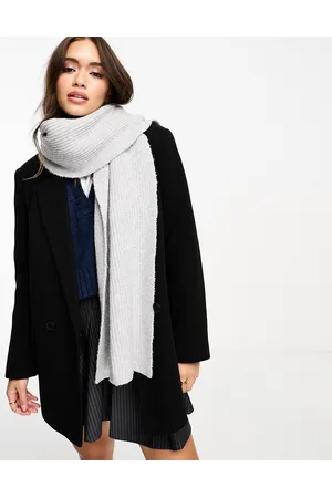 ASOS DESIGN supersoft long woven scarf with raw edge in sage, ASOS