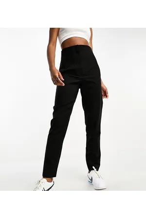 ASOS DESIGN Hourglass low rise leather look seamed flare pant in