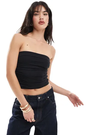 Stradivarius Ruched detail bandeau top in