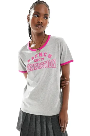 French Connection Collegiate ringer t-shirt in marl