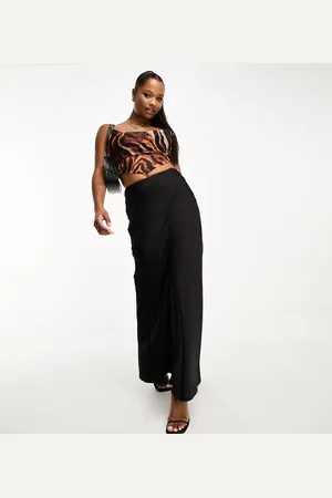 NaaNaa Satin bias maxi skirt in