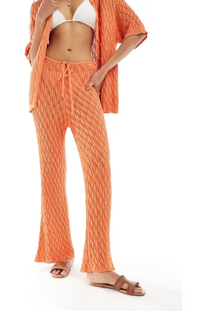 SNDYS Crochet flared trouser co-ord in