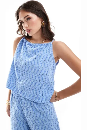 ONLY Embroidered cami top co-ord in
